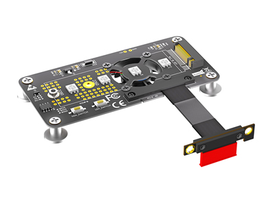 M.2 KEY-M SSD to PCIe x1 Adapter with Fan