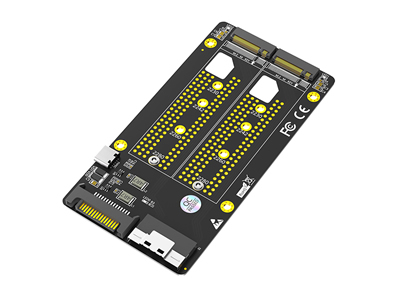 DUAL M.2 SSD to SlimSAS 8i SFF-8654 Adapter