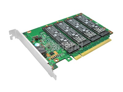 PCIe 4 Ports M.2 NVMe SSD Adapter Card